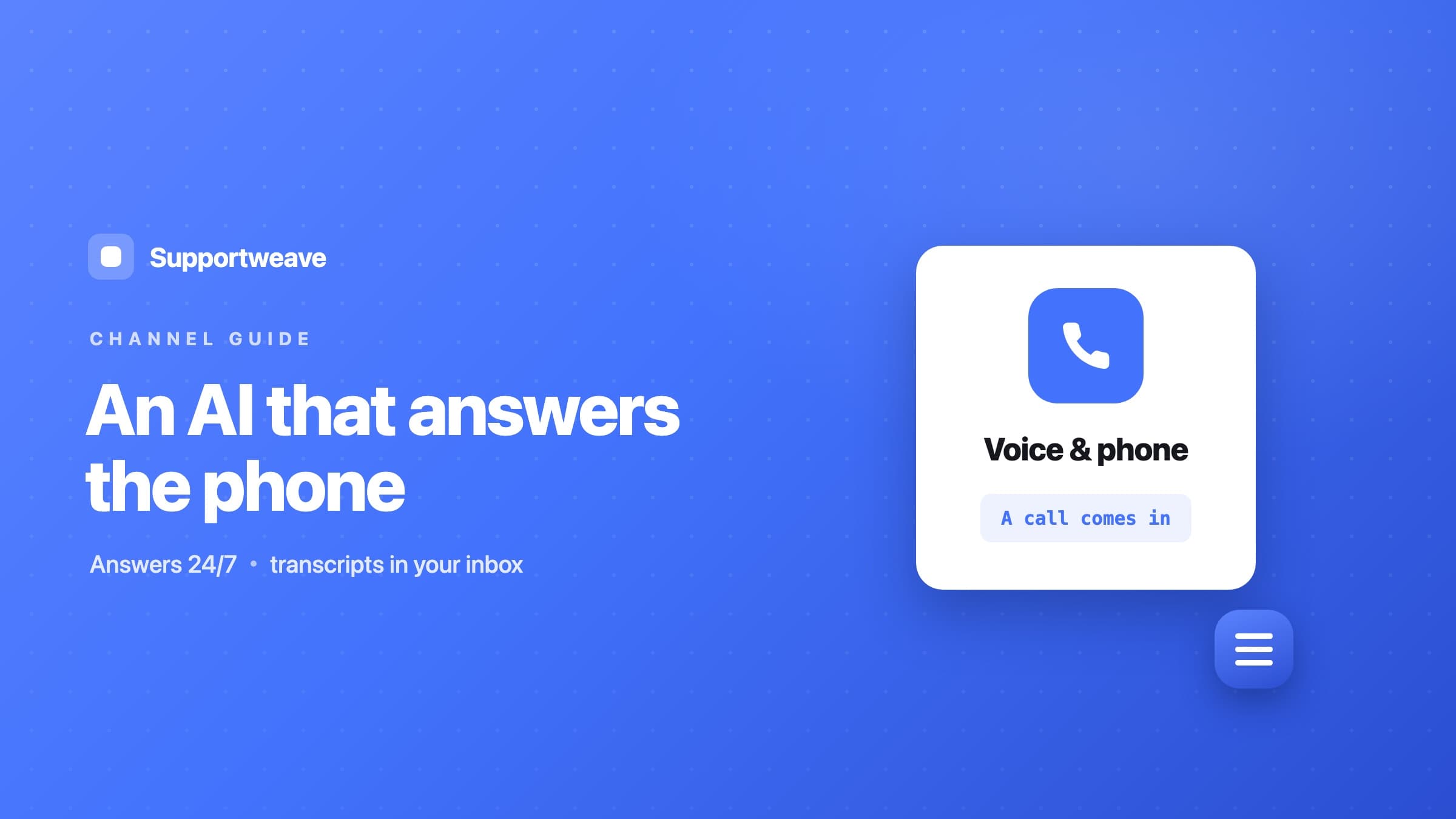 How to get an AI voice agent answering your phone